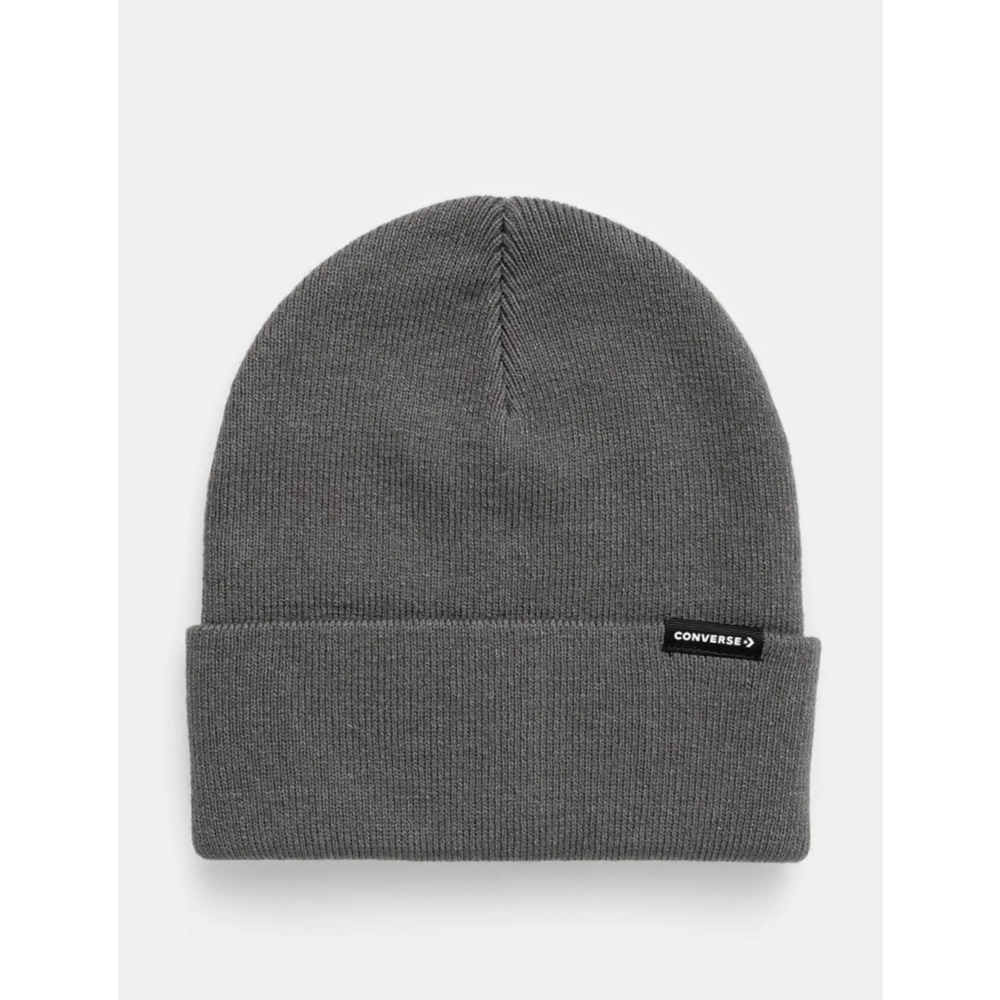 Men's Converse Grey One Size Beanie Hat with Black Logo